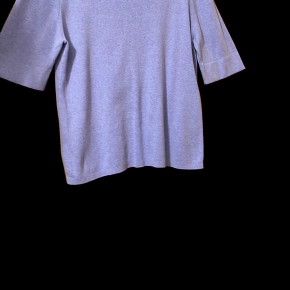 Talbots Cotton Blend Violet Round Neck Elbow Length Sleeves Sweater Top Size L - Picture 8 of 12